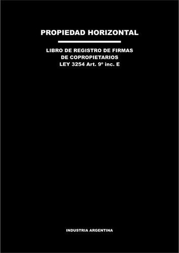 Libro De Registro De Firmas De Copropietarios 0