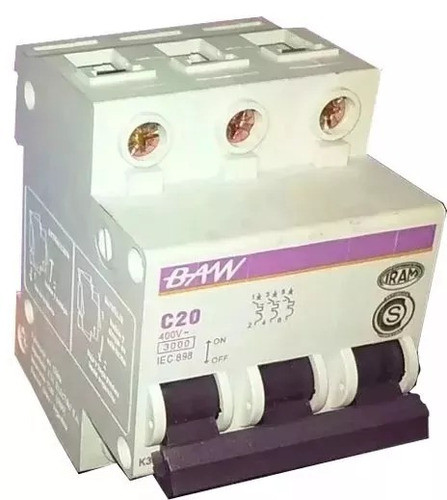 Termica Tripolar 3x20 A Baw Termomagnetica 3x20a 0