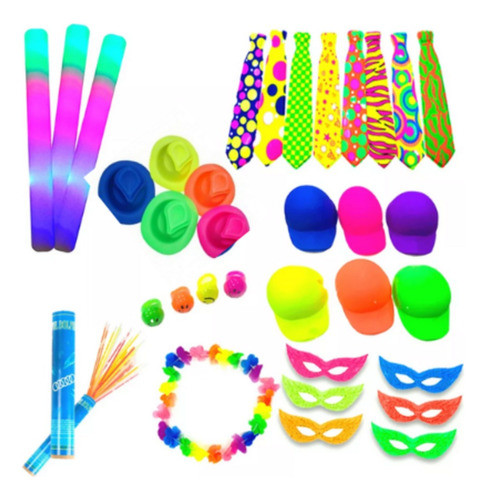 Combo Cotillón 150 Invitados Fluo Luminoso 0