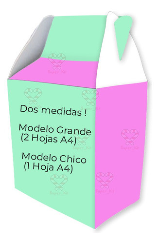 Kit Imprimible Molde Cajita Feliz Alta Editable 2 Tamaños 0