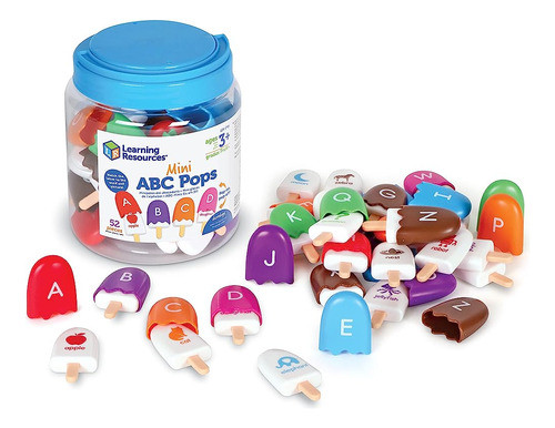 Recursos De Aprendizaje Mini Abc Pops, 52 Piezas, Edades 3+, 0