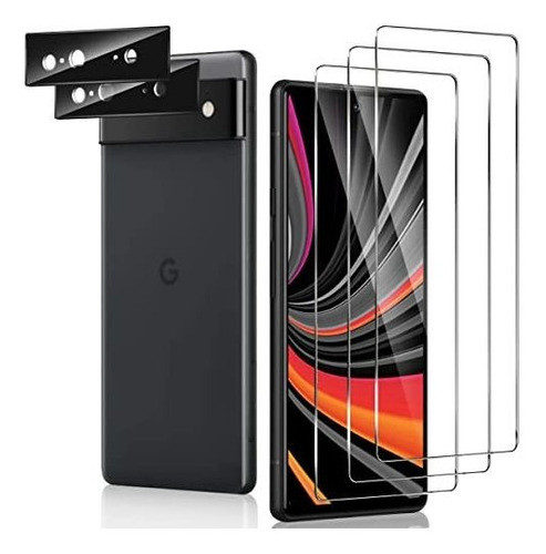 3 Protectores Pantalla + 2 Protectores Cámara Google Pixel 7 0