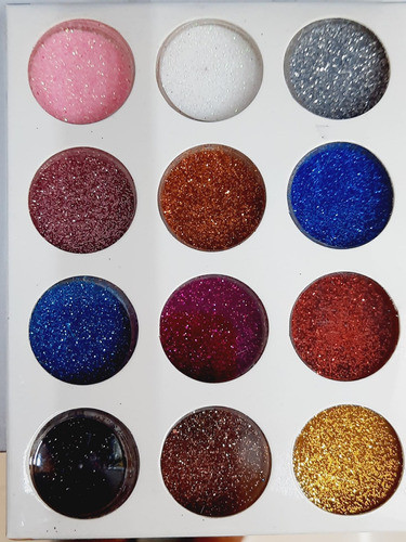 Glitter Para Decoración De Uñas X 12 Colores 0
