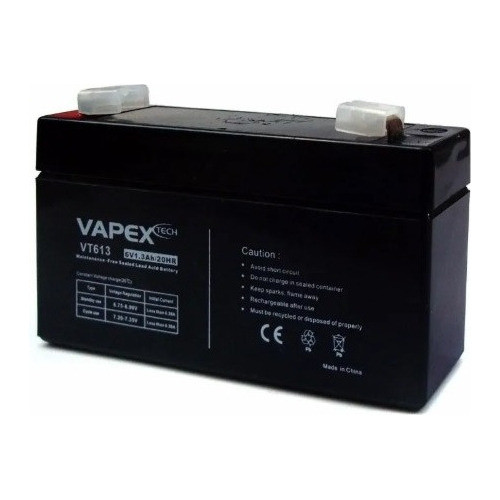 Bateria De Gel 6v 1.3 Ah Vapex 0