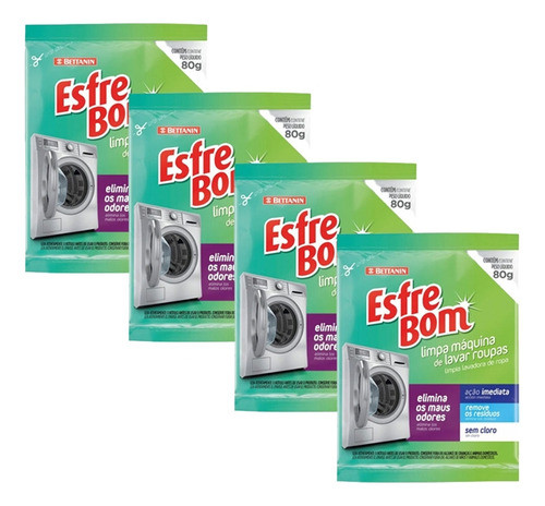 Kit 4 Limpador De Maquina 80g  Ref Bt4710 Esfrebom 0