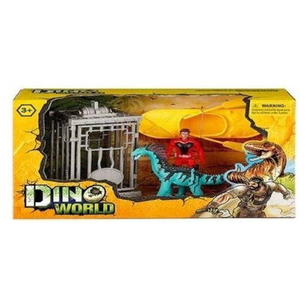 Set Dinosaurio Con Jaula Y Figura Dino World  Cksur0514 0 Set Dinosaurio Con Jaula Y Figura Dino World  Cksur0514 0