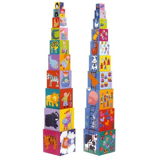 Bloques Apilables 10 Funny Blocks Juego Djeco Cadaques Kids 0
