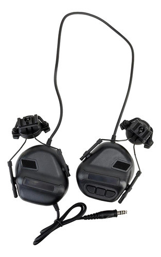 Fone De Ouvido Capacete Tático Heavy Duty Preto 9,5x10cm 0