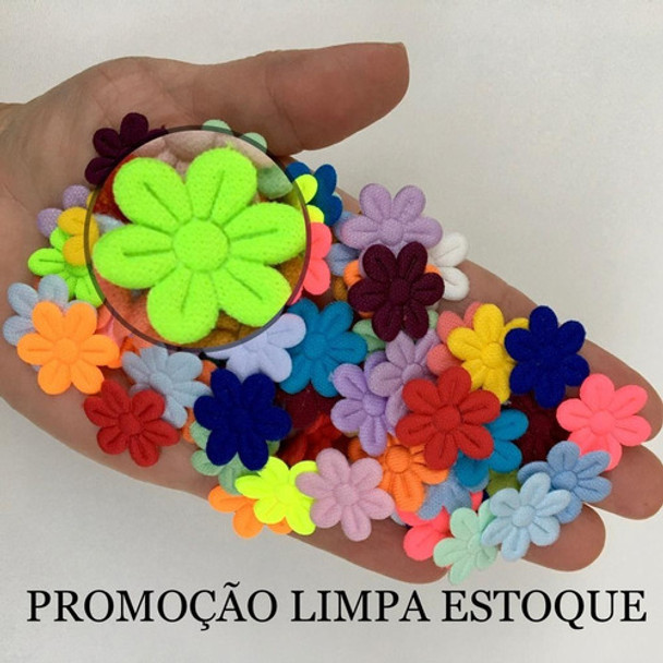 Mini Flor Em Tecido Para Aplique 100 Peças Cores Sortidas 2 Mini Flor Em Tecido Para Aplique 100 Peças Cores Sortidas 2