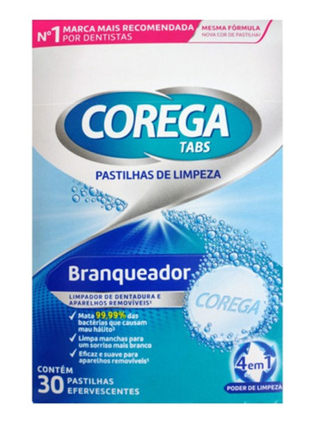 Corega Tabs Blanquedor Para Prótesis Y Aparatos Dentales 0
