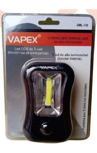 Linterna Led 3w + Funcion Luz De Emergencia Vapex Gml-130 0