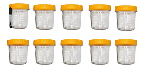 Frascos Recolector Leche Materna De Vidrio Pack 10 Unid 0