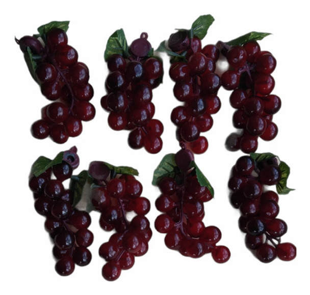 Frutas Artificiales, Racimos De Uvas, Paquete 10 Racimos 0