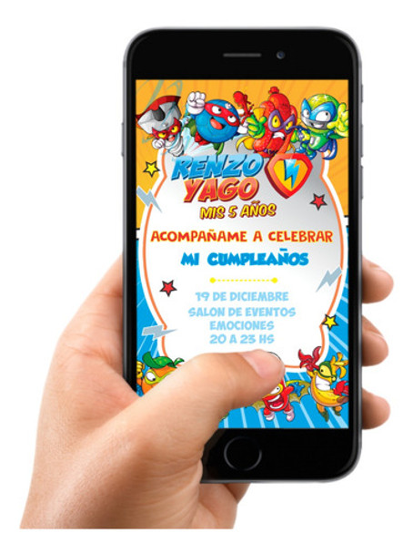 Invitacion Personalizada Formato Digital - Super Zings 0