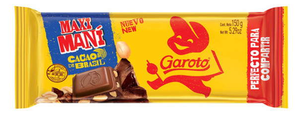 Tableta Chocolate Maní Garoto 150 Grs. 0