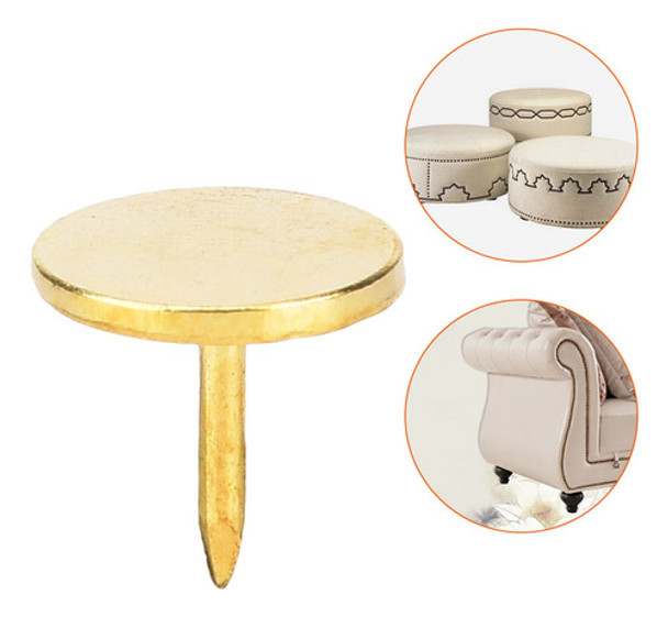 100 Peças De Estofamento De Cabeça Plana, Móveis Antigos Red 0