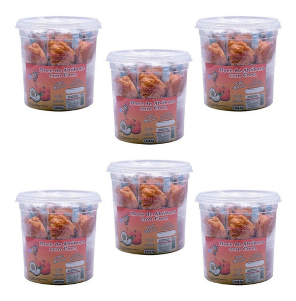 6 Potes Abobora Com Coco Original Natural Mirassol 20un Cada 0