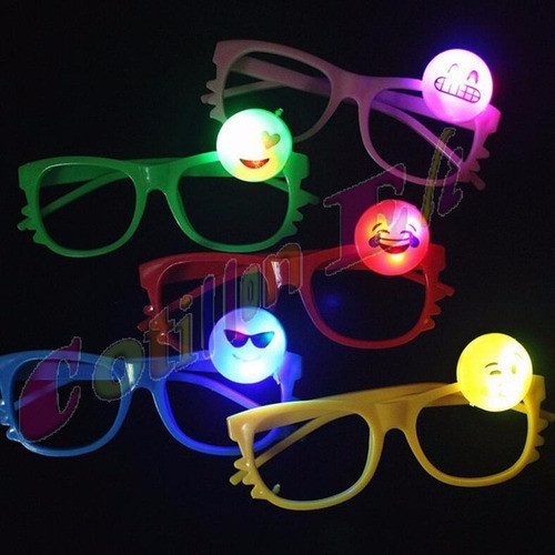 10 Anteojos Luminosos Emoji Cotillon Luminoso Emoticons 0