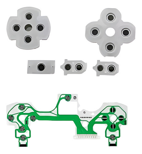 Película Malha Manta Condutiva Para Controle Ps4 + Borrachas 0