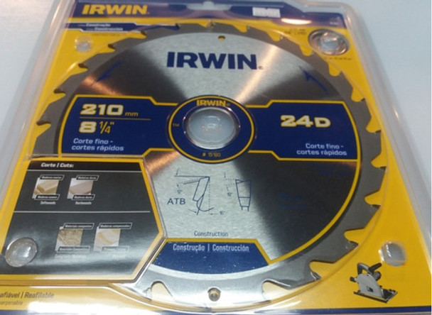 Disco Sierra Circular 210mm 24 Dientes Irwin Herracor 0