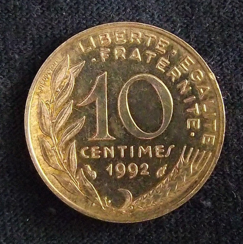 Francia 10 Centimes 1992 Excelente Km 929 0