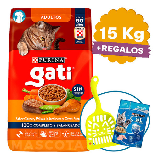 Comida Gato Adulto Purina Gati 15 Kg + Envío Gratis 0 Comida Gato Adulto Purina Gati 15 Kg + Envío Gratis 0
