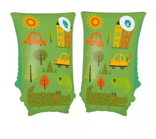Brinquedo De Praia Boia De Braço Infantil Com Desenho Verde 0