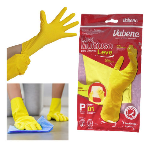 Luva Latex Multiuso Impermeável Limpeza Domestica Resistente 0