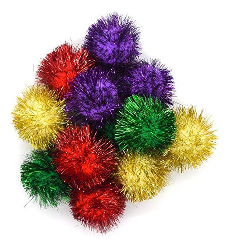Auear, Paquete De 12 2 Pulgadas Sparkle Ball Shiny Tinsel Po 0