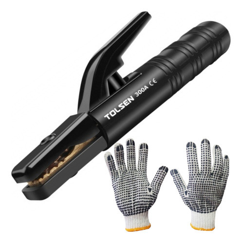 Pinza Porta Electrodo 300a Tolsen 2.0-6.35mm De Hierro Laton 0