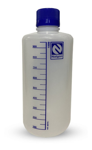 Frasco Reagente Plástico (pe) 1000ml Graduado Tampa Azul 0 Frasco Reagente Plástico (pe) 1000ml Graduado Tampa Azul 0