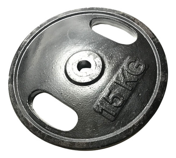 Disco Pesa 15kg Fundición Hierro 30mm C/agarres Brest 0