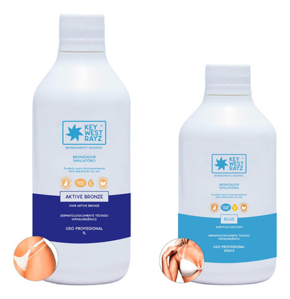 Kit Bronzeamento Artificial Kwr Aktive Bronze 1l Plus 250ml 0 Kit Bronzeamento Artificial Kwr Aktive Bronze 1l Plus 250ml 0