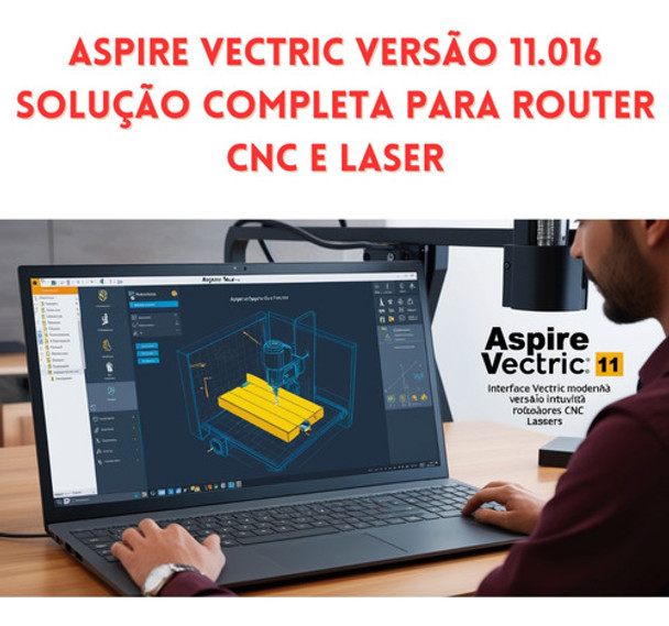 Vectric Aspire Versão 11.6 Solução Completa Router Cnc Laser 0