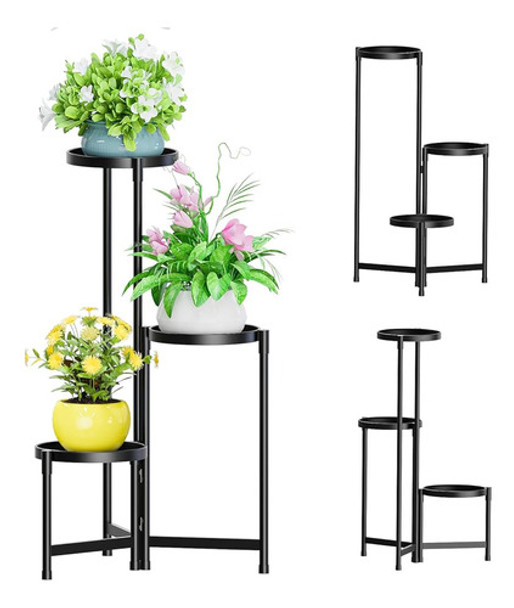 Mokani Metal Plant Stands Espacio Libre Interior, 3 Niveles 0