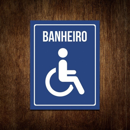Placa De Banheiro - Acessibilidade Deficiente (36x46) 0