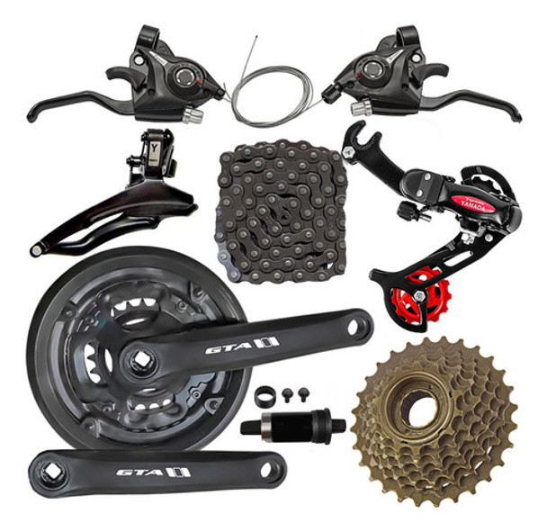 Kit Bike 21v Megarange Câmbio Gancheira Pedivela Rapidfire 0