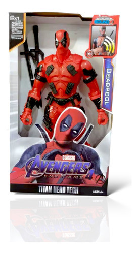 Muñeco Deadpool Articulado Con Accesorios Figura 30cm/ Niños 0
