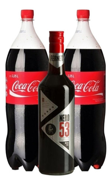 Fernet Premium Nero 53 Clásico 750ml + 2 Cocas 2.25lt 0 Fernet Premium Nero 53 Clásico 750ml + 2 Cocas 2.25lt 0