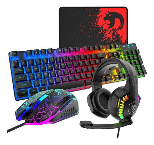 Combo De Teclado Para Juegos Y Mouse Con Cable, Teclado Con 0