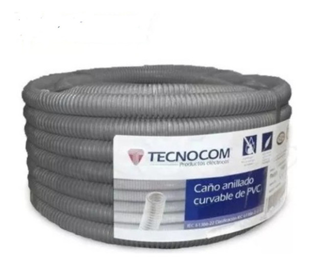 Caño Corrugado 3/4 X25m Losa Pesado Tecnocom 0
