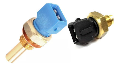 Kit 2 Sensor Bulbo Temperatura Celeste/negro Gol Saveiro 0