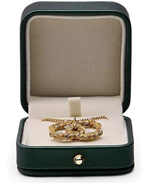 Oirlv Premium Collar De Cuero Colgante Caja De Terciopelo In 0