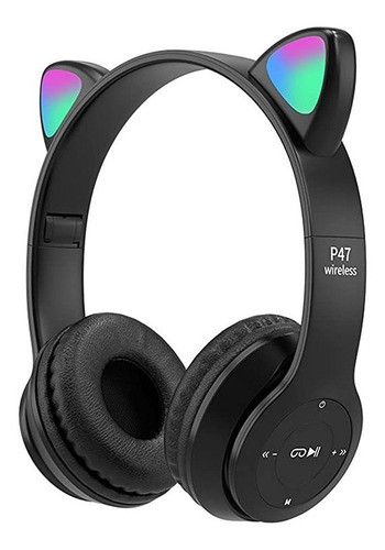 Auriculares Bluetooth Orejitas Gato Luces Led 0