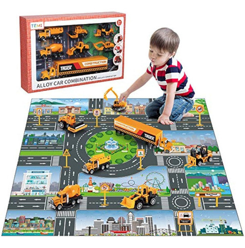 Temi Juego De Vehículos De Construcción De 0