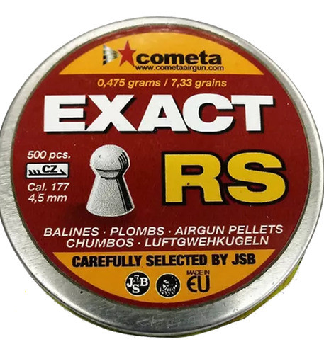 Balines Jsb Exact Rs 4,52mm 0,475 G 7,33 Grains X500 4746 0