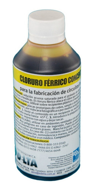 Cloruro Ferrico Concetrado 250cc Placa Elect Delta X 2u Htec 0