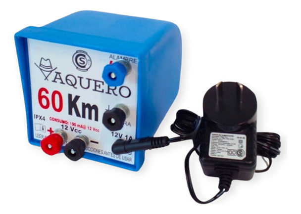 Boyero Electrificador Dual 60 Km Vaquero Peón Premium 0