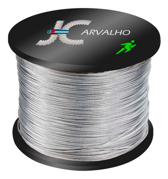 200 Metros Cabo De Aço 1/4 6x19 Galvanizado 6,4mm Flexível 0