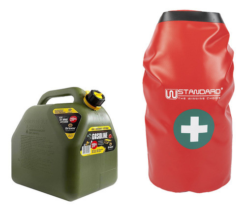Botiquin Estanco Rojo + Bidon 20l Verde 0